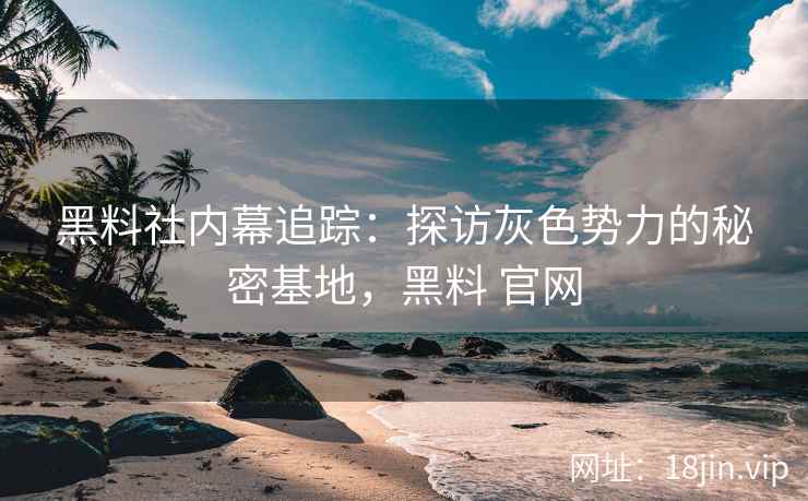 黑料社内幕追踪：探访灰色势力的秘密基地，黑料 官网