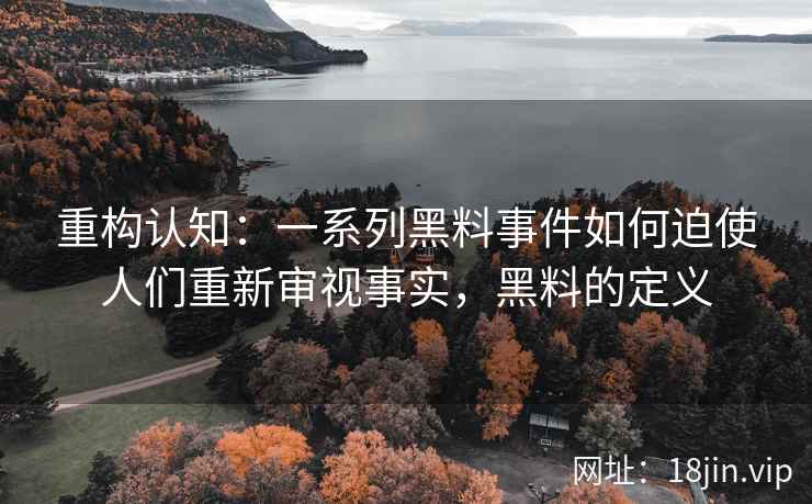重构认知：一系列黑料事件如何迫使人们重新审视事实，黑料的定义