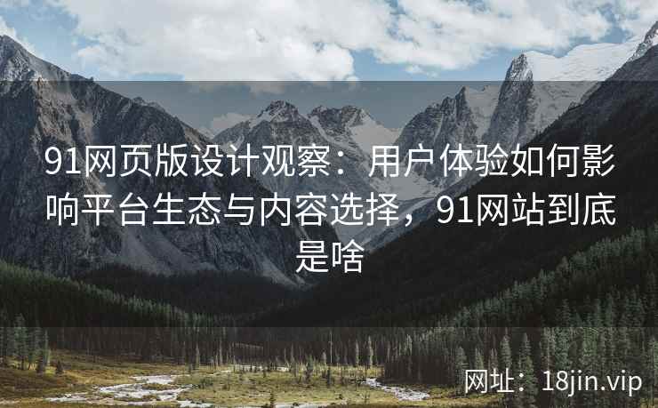 91网页版设计观察：用户体验如何影响平台生态与内容选择，91网站到底是啥