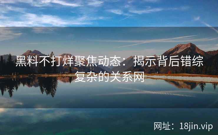 黑料不打烊聚焦动态：揭示背后错综复杂的关系网