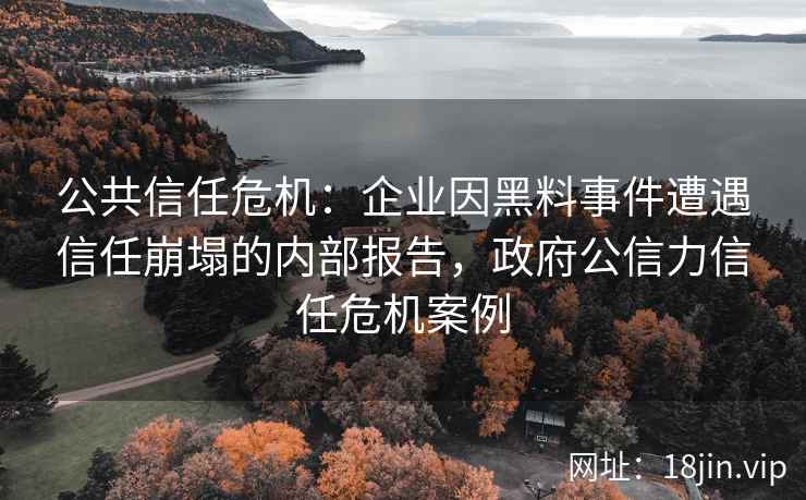 公共信任危机：企业因黑料事件遭遇信任崩塌的内部报告，政府公信力信任危机案例