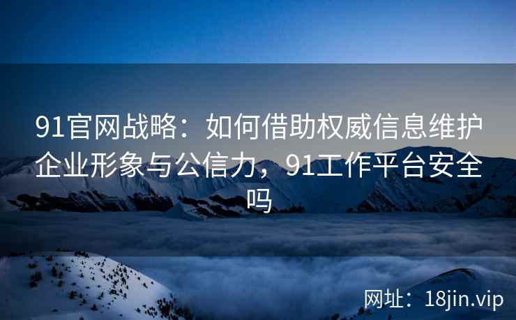 91官网战略：如何借助权威信息维护企业形象与公信力，91工作平台安全吗
