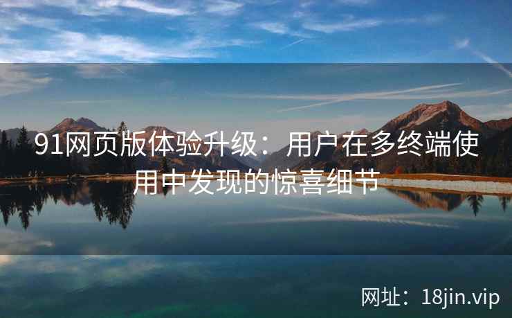 91网页版体验升级：用户在多终端使用中发现的惊喜细节