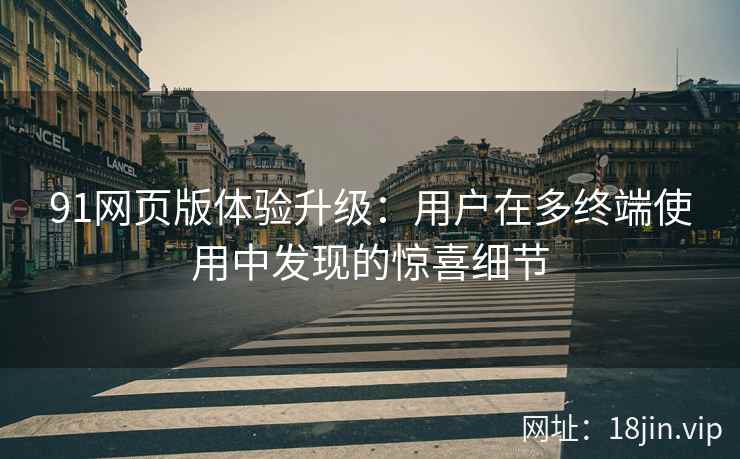 91网页版体验升级：用户在多终端使用中发现的惊喜细节