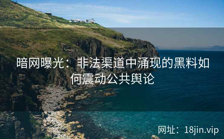 暗网曝光：非法渠道中涌现的黑料如何震动公共舆论